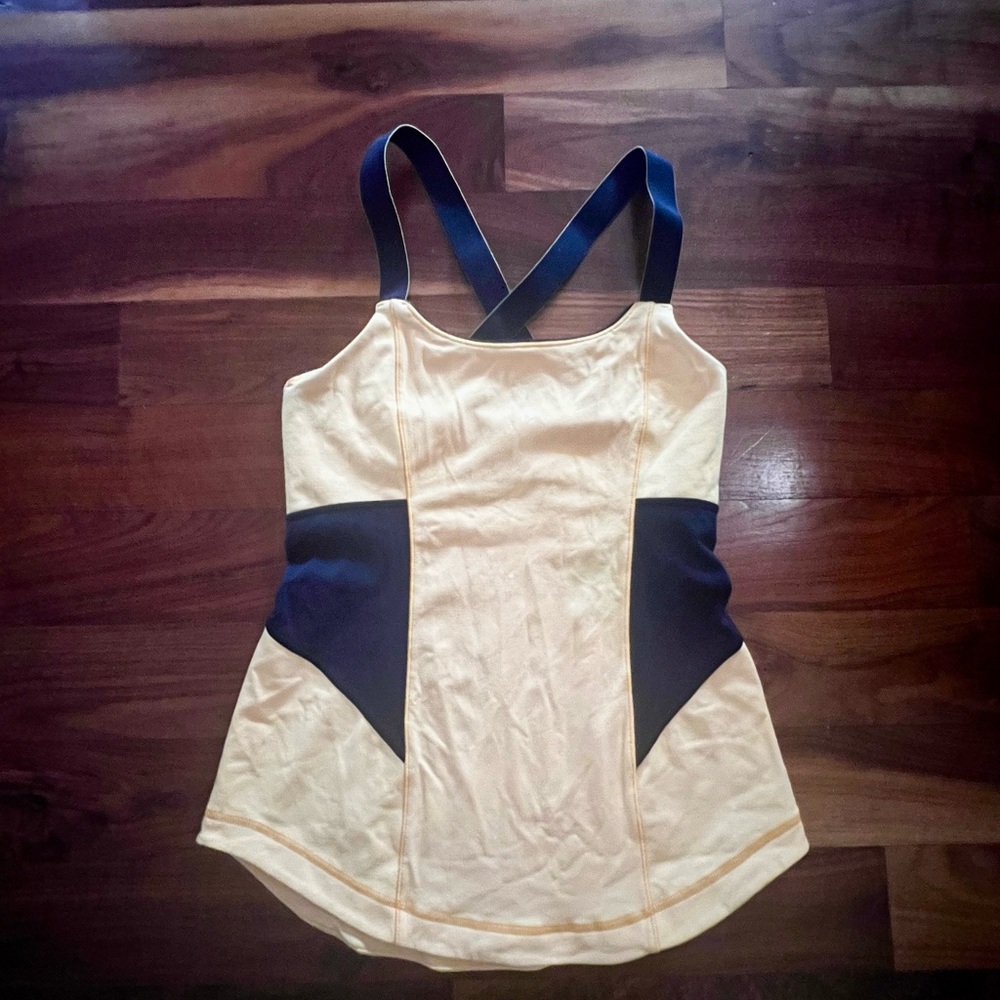 Lululemon Yellow and Navy Top size 4